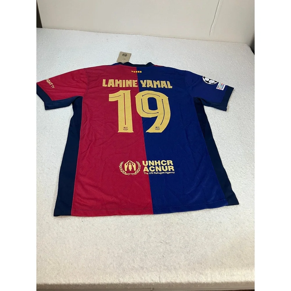 Nike FC Barcelona 2024/25 Home Jersey Lamine Yamal 19 Mens Size Large FN8796-455